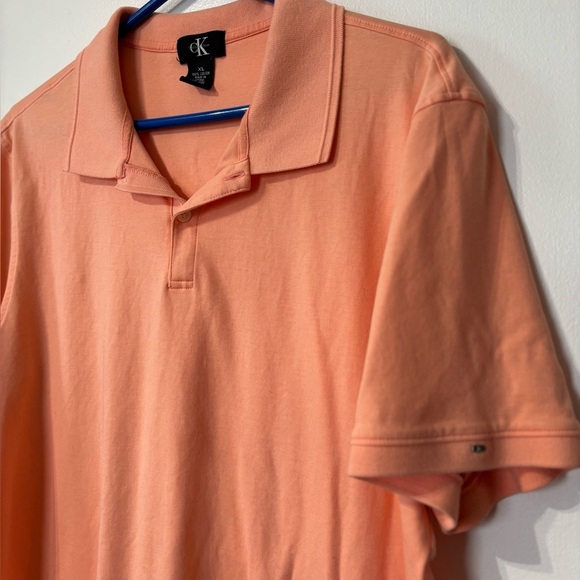 🎉4/30$🎉 Calvin Klein Men's Orange Polo Shirt – Size XL 🧡 - Picture 2 of 5